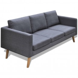 Acquista Set Divani a 2 e a 3 Posti in Tessuto Grigio Scuro con riferimento GHV-272194 della ditta 