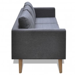 Acquista Set Divani a 2 e a 3 Posti in Tessuto Grigio Scuro con riferimento GHV-272194 della ditta 