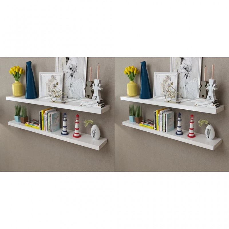 Acquista Mensole a Parete 4 pz Bianco 120 cm con riferimento GHV-276000 della ditta 