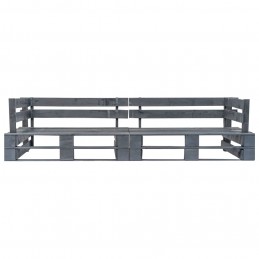 Acquista Divano a Pallet da Giardino 2 Posti Grigio in Legno con riferimento GHV-276312 della ditta 