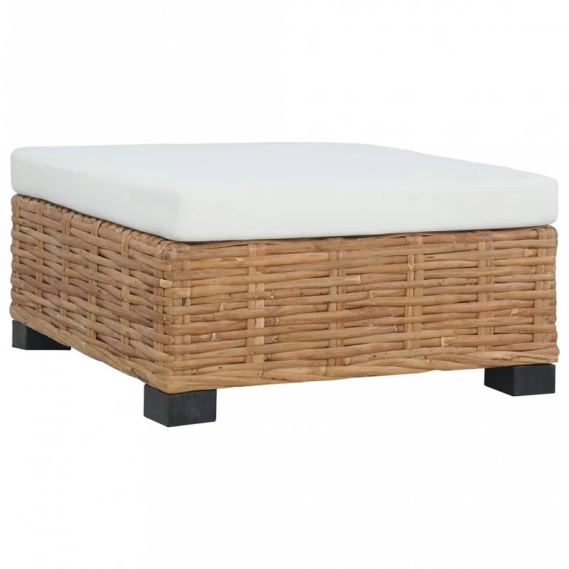 Acquista Poggiapiedi con Cuscino in Rattan Naturale con riferimento GHV-286281 della ditta GARDENHOME