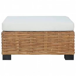 Acquista Poggiapiedi con Cuscino in Rattan Naturale con riferimento GHV-286281 della ditta GARDENHOME