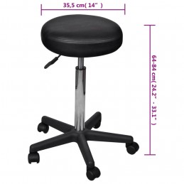 Acquista Sgabelli da Ufficio 2 pz Neri 35,5x84 cm in Similpelle con riferimento GHV-277176 della ditta 