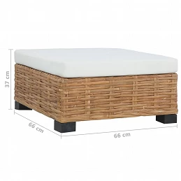 Acquista Poggiapiedi con Cuscino in Rattan Naturale con riferimento GHV-286281 della ditta GARDENHOME