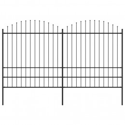 Acquista Recinzione Giardino Punta a Lancia (1,75-2)x3,4m Acciaio Nera con riferimento GHV-277749 della ditta 