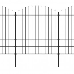 Acquista Recinzione Giardino Punta a Lancia (1,75-2)x3,4m Acciaio Nera con riferimento GHV-277749 della ditta 