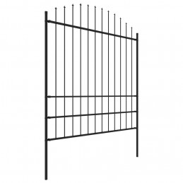 Acquista Recinzione Giardino Punta a Lancia (1,75-2)x3,4m Acciaio Nera con riferimento GHV-277749 della ditta 