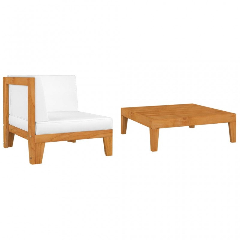 Acquista Set Divani da Giardino 2 pz con Cuscini in Massello d'Acacia con riferimento GHV-312146 della ditta 