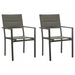 Acquista Sedie da Giardino 2 pz Textilene e Acciaio Grigio e Antracite con riferimento GHV-313079 della ditta 