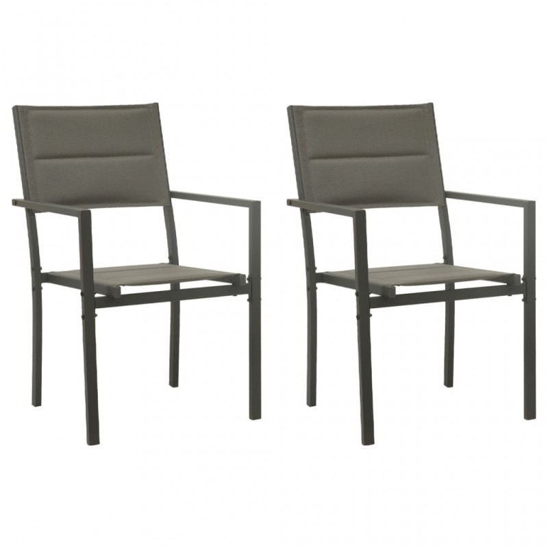 Acquista Sedie da Giardino 2 pz Textilene e Acciaio Grigio e Antracite con riferimento GHV-313079 della ditta 