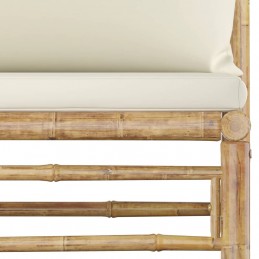 Acquista Set Divani da Giardino 3 pz con Cuscini Bianco Crema in Bambù con riferimento GHV-313142 della ditta 
