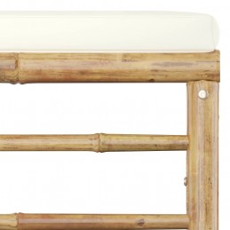 Acquista Set Divani da Giardino 3 pz con Cuscini Bianco Crema in Bambù con riferimento GHV-313142 della ditta 