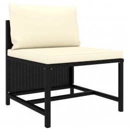 Acquista Set Divani da Giardino 3 pz con Cuscini in Polyrattan Nero con riferimento GHV-313514 della ditta 