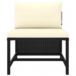 Acquista Set Divani da Giardino 3 pz con Cuscini in Polyrattan Nero con riferimento GHV-313514 della ditta 