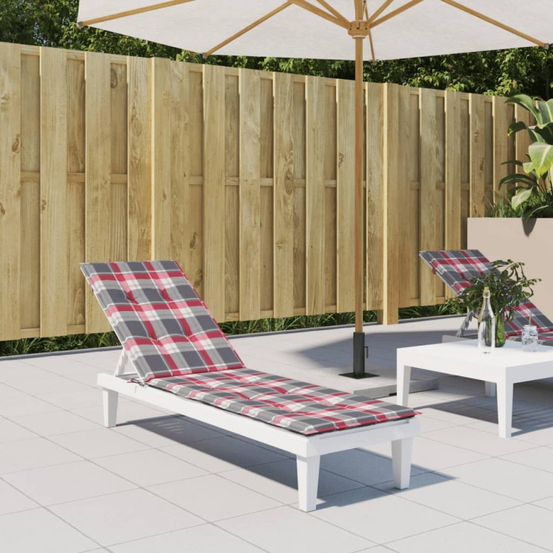 Acquista Cuscino per Sdraio Rosso a Quadri (75+105)x50x3 cm con riferimento GHV-314186 della ditta 
