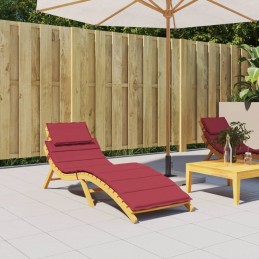 Acquista Cuscino per Lettino Rosso Vino 186x58x3 cm in Tessuto Oxford con riferimento GHV-314167 della ditta 