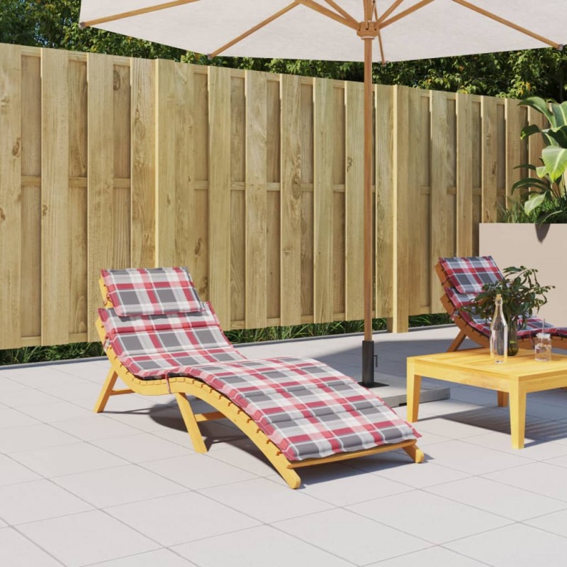 Acquista Cuscino per Lettino a Quadri Rossi 186x58x3cm in Tessuto Oxford con riferimento GHV-314171 della ditta 