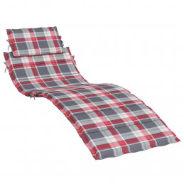 Acquista Cuscino per Lettino a Quadri Rossi 186x58x3cm in Tessuto Oxford con riferimento GHV-314171 della ditta 