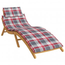 Acquista Cuscino per Lettino a Quadri Rossi 186x58x3cm in Tessuto Oxford con riferimento GHV-314171 della ditta 