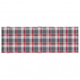 Acquista Cuscino per Lettino a Quadri Rossi 186x58x3cm in Tessuto Oxford con riferimento GHV-314171 della ditta 