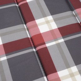 Acquista Cuscino per Lettino a Quadri Rossi 186x58x3cm in Tessuto Oxford con riferimento GHV-314171 della ditta 