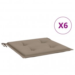 Acquista Cuscini per Sedia 6 pz Tortora 50x50x3 cm in Tessuto Oxford con riferimento GHV-314055 della ditta 