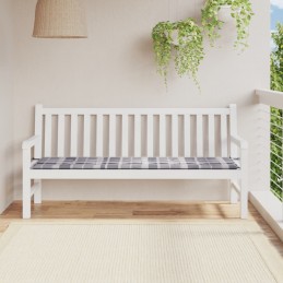 Acquista Cuscino per Panca a Quadri Grigi 180x50x3 cm Tessuto Oxford con riferimento GHV-314097 della ditta 