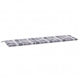 Acquista Cuscino per Panca a Quadri Grigi 180x50x3 cm Tessuto Oxford con riferimento GHV-314097 della ditta 