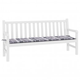 Acquista Cuscino per Panca a Quadri Grigi 180x50x3 cm Tessuto Oxford con riferimento GHV-314097 della ditta 