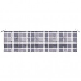 Acquista Cuscino per Panca a Quadri Grigi 180x50x3 cm Tessuto Oxford con riferimento GHV-314097 della ditta 