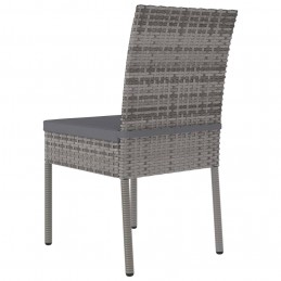 Acquista Sedie da Pranzo per Giardino 4 pz in Polyrattan Grigio con riferimento GHV-315109 della ditta 