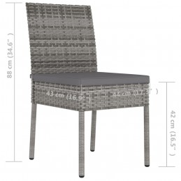 Acquista Sedie da Pranzo per Giardino 4 pz in Polyrattan Grigio con riferimento GHV-315109 della ditta 