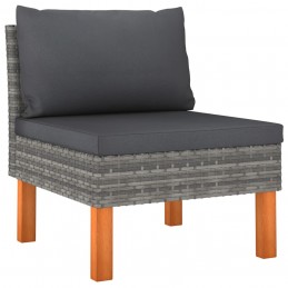 Acquista Set di Divani da Giardino 3 pz Polyrattan Massello di Eucalipto con riferimento GHV-315757 della ditta 