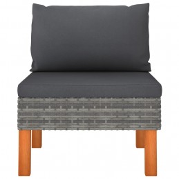 Acquista Set di Divani da Giardino 3 pz Polyrattan Massello di Eucalipto con riferimento GHV-315757 della ditta 