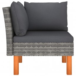 Acquista Set di Divani da Giardino 3 pz Polyrattan Massello di Eucalipto con riferimento GHV-315757 della ditta 