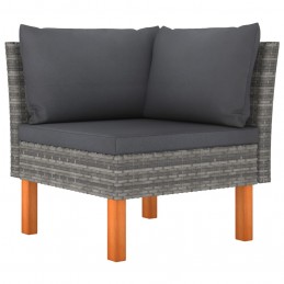 Acquista Set di Divani da Giardino 3 pz Polyrattan Massello di Eucalipto con riferimento GHV-315760 della ditta 