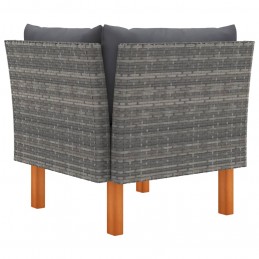 Acquista Set di Divani da Giardino 3 pz Polyrattan Massello di Eucalipto con riferimento GHV-315760 della ditta 