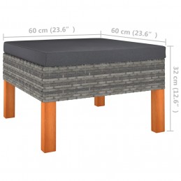 Acquista Set di Divani da Giardino 3 pz Polyrattan Massello di Eucalipto con riferimento GHV-315760 della ditta 