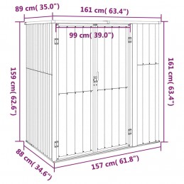 Acquista Capanno per Attrezzi Antracite 161x89x161 cm Acciaio Zincato con riferimento GHV-316211 della ditta 