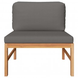 Acquista Set Divani Giardino 2 pz Cuscini Grigio Scuro in Legno di Teak con riferimento GHV-316117 della ditta 