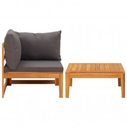 Acquista Set Divani Giardino 2 pz con Cuscini Grigio Scuro Legno Acacia con riferimento GHV-316321 della ditta 