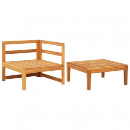 Acquista Set Divani Giardino 2 pz Cuscini Bianco Crema in Legno d'Acacia con riferimento GHV-316316 della ditta 