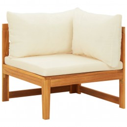 Acquista Set Divani Giardino 2 pz Cuscini Bianco Crema in Legno d'Acacia con riferimento GHV-316316 della ditta 