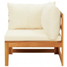 Acquista Set Divani Giardino 2 pz Cuscini Bianco Crema in Legno d'Acacia con riferimento GHV-316316 della ditta 