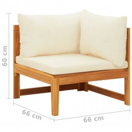 Acquista Set Divani Giardino 2 pz Cuscini Bianco Crema in Legno d'Acacia con riferimento GHV-316316 della ditta 