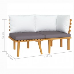 Acquista Set Divani da Giardino 2 pz con Cuscini in Massello di Acacia con riferimento GHV-316266 della ditta 