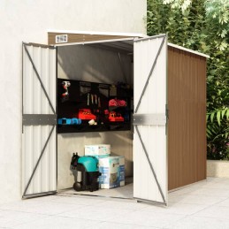Acquista Capanno Giardino a Parete Marrone 118x194x178cm Acciaio Zincato con riferimento GHV-316224 della ditta 