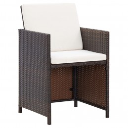 Acquista Set Sedie da Giardino e Poggiapiedi 4 pz in Polyrattan Marrone con riferimento GHV-316780 della ditta 