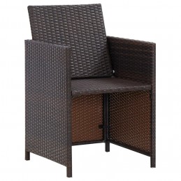 Acquista Set Sedie da Giardino e Poggiapiedi 4 pz in Polyrattan Marrone con riferimento GHV-316780 della ditta 