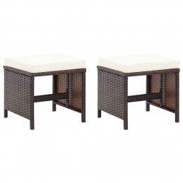Acquista Set Sedie da Giardino e Poggiapiedi 4 pz in Polyrattan Marrone con riferimento GHV-316780 della ditta 